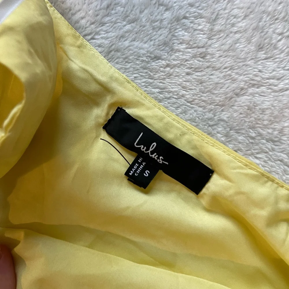 Sunny Design Yellow Cutout Flower One-Shoulder Mini Dress - Picture 9 of 10